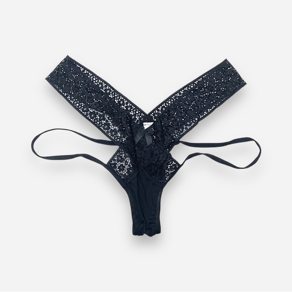 🌸New🌸 black satin lace panty unbranded size medium - Picture 1 of 5